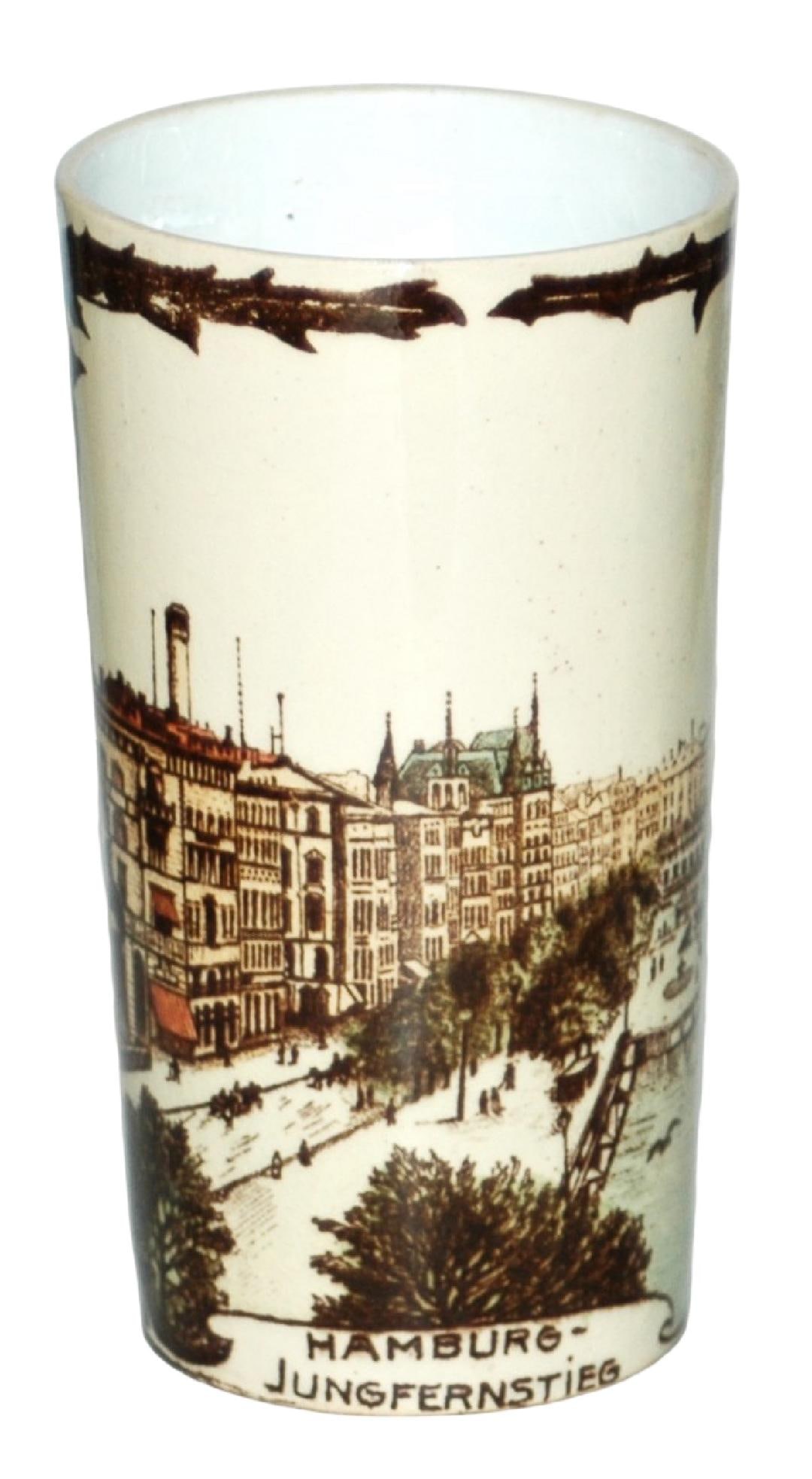Mettlach Hamburg Beaker: Mettlach #2327/426 PUG Beaker. Hamburg. Mint.