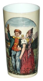 Mettlach Couple in Ethnic Dress Beaker