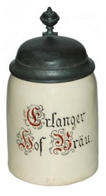 Mettlach 3/10L Erlanger Hof Brau Stein