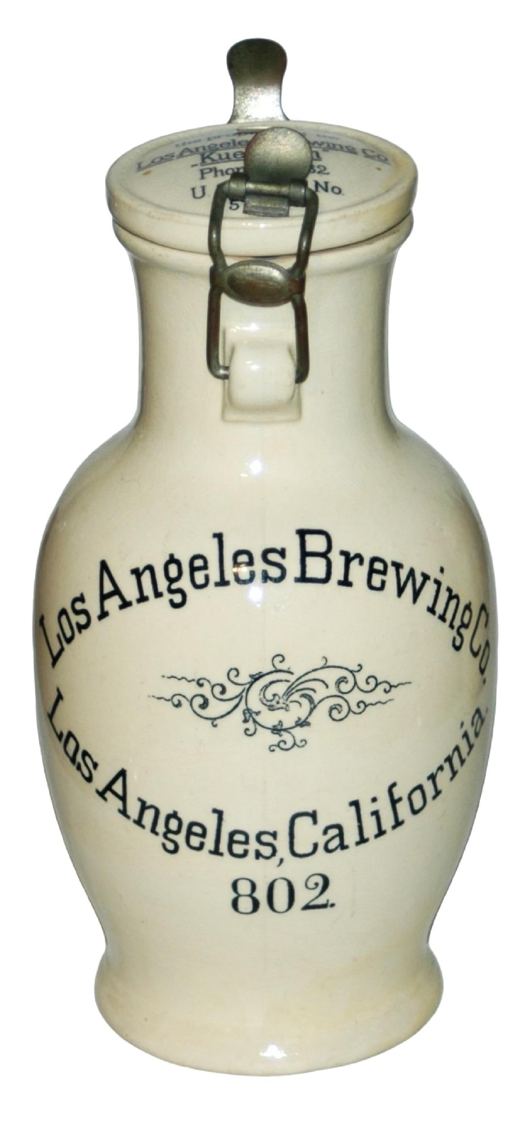 Mettlach Unusual Beer Growler Advertising Bottle (1 of 4)