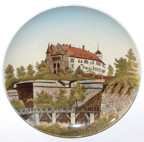 Mettlach 12" Plaque, Nurnberg Schloss