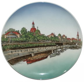Mettlach 12" Plaque Dresden Bruhlsche Terrasse