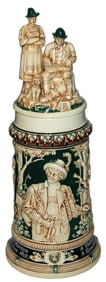 2L Hunter Forest Animals Stein w large 3D Lid