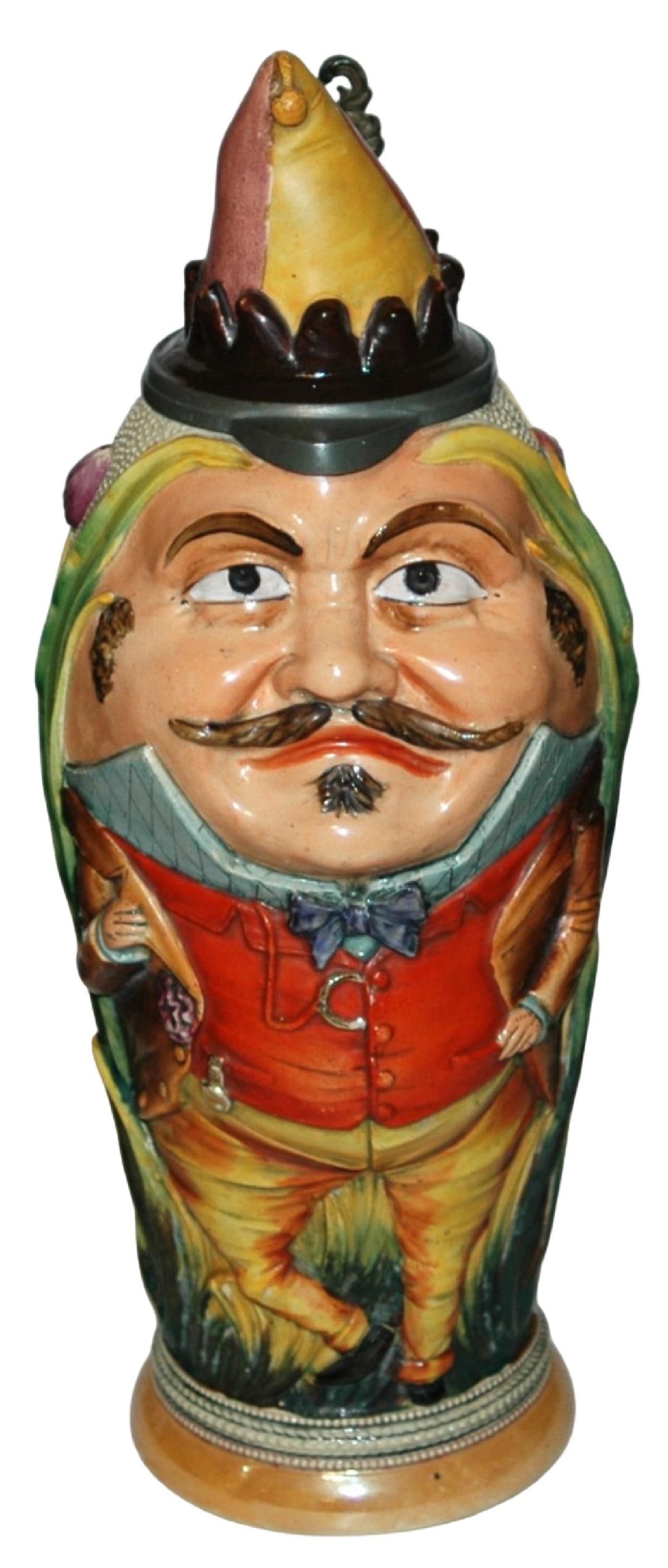 2L Diesinger Dressy Man in Jester Hat Stein (1 of 4)