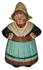 Terracotta Dutch Girl Tobacco Jar