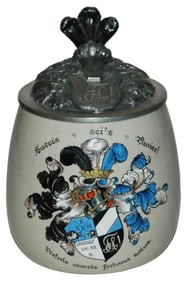 Dueling Fraternal Student Shield Stein w Fancy Lid