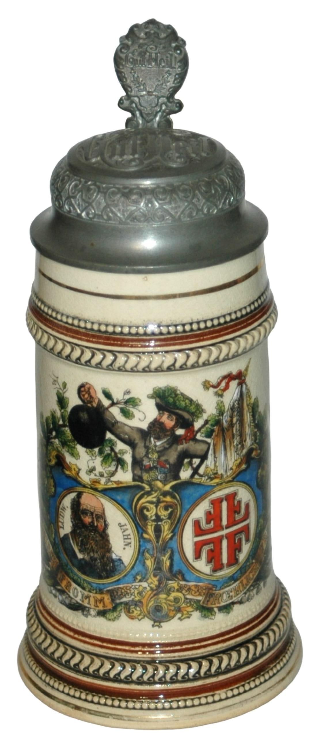 Father Jahn 4F Stein & Fancy Pewter 4F Lid (1 of 4)