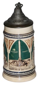 1/4L Buffalo NY McKinley Monument Souvenir Stein