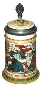 Mettlach Drinking Dancers & Musicians Stein