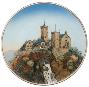 Mettlach 17" Plaque of Wartburg Castle