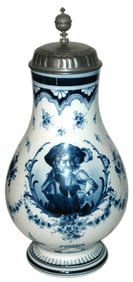 5L Mettlach Faience Man Drinking from Goblet