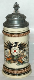 Large Eagle w Target Stein w Fancy Target Lid