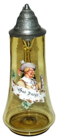 1-1/2L Enamel Landsknecht & Verse Glass Stein