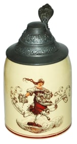 Target Girl Carrying Many Steins