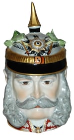 Schierholz Kaiser Wilhelm I W Spiked Helmet Stein