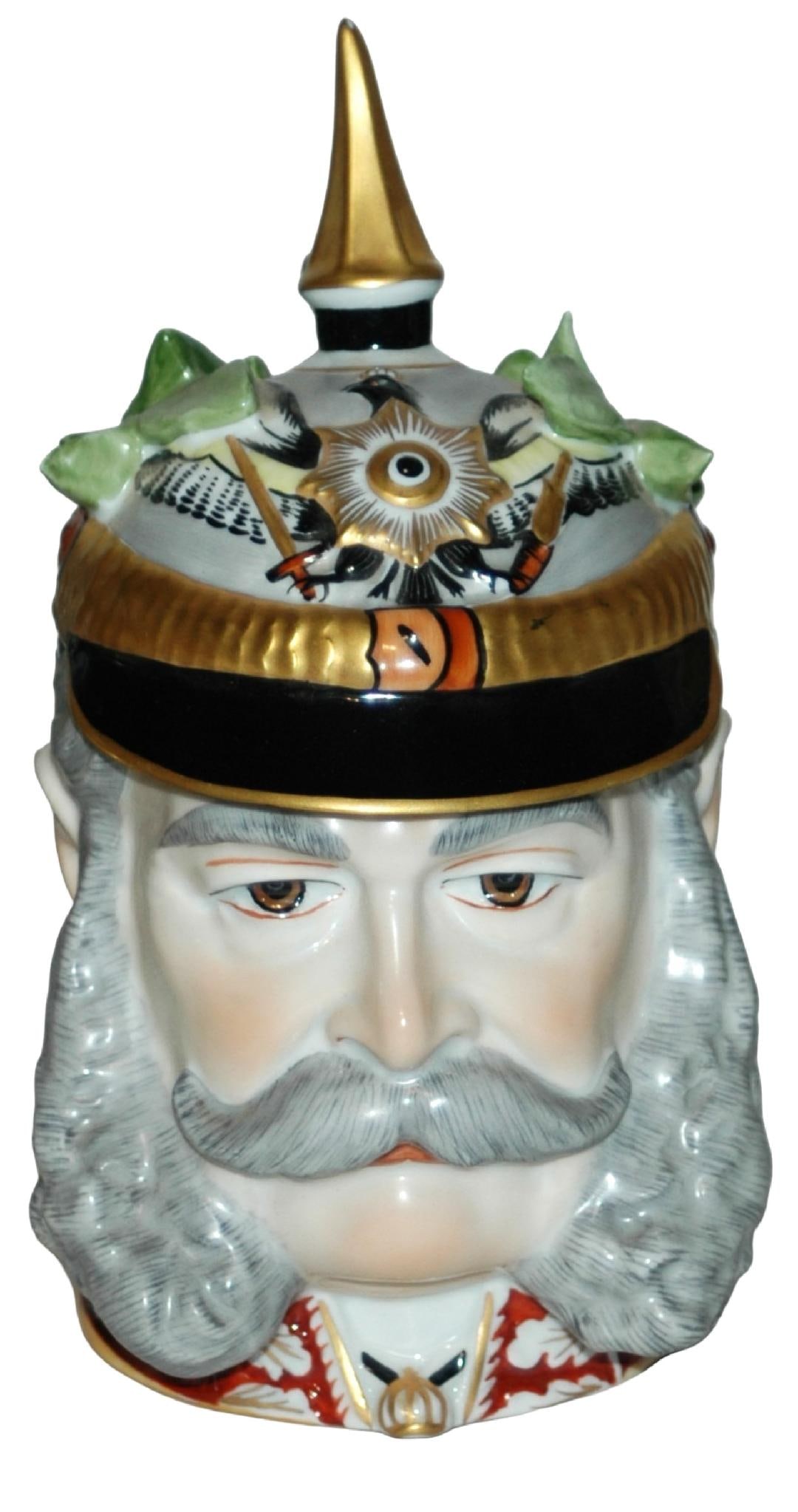 Schierholz Kaiser Wilhelm I W Spiked Helmet Stein (1 of 4)