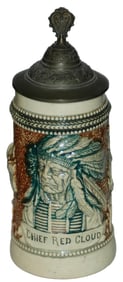 1/4L Diesinger Indian Chief Red Cloud Burro Stein