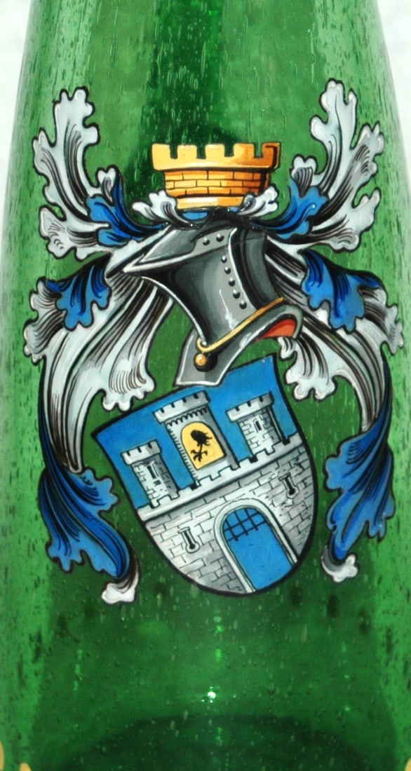 Poschinger Bubble Glass Enamel Shield Stein - 2