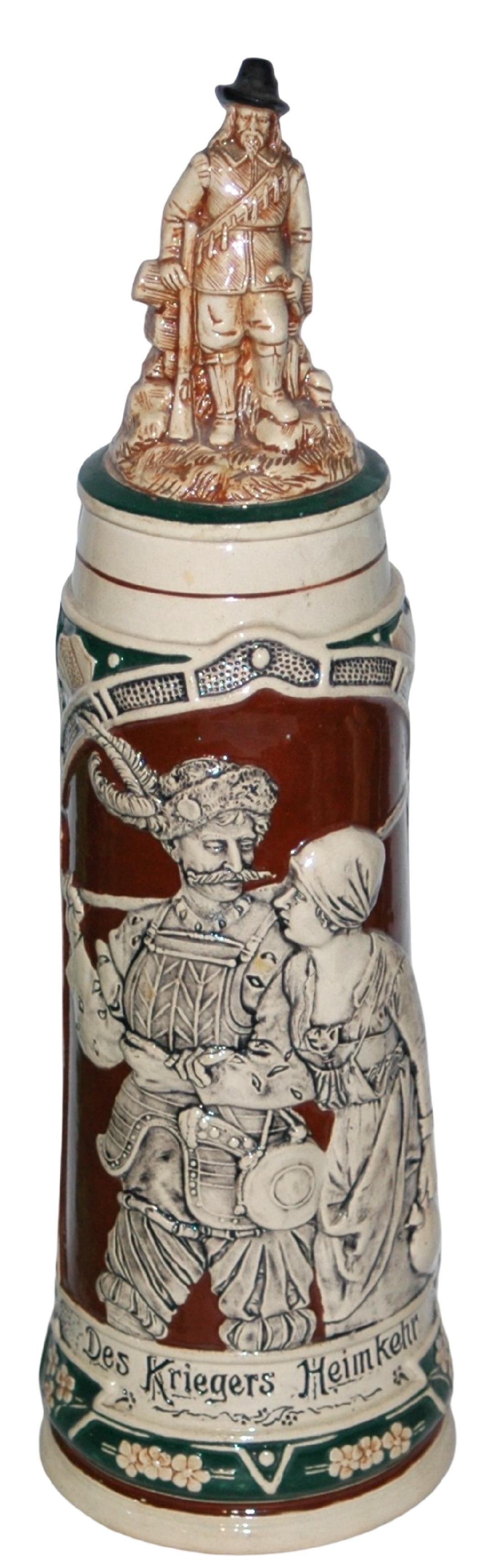 18" Stein Landsknecht Couple w 3D Hunter Lid (1 of 5)
