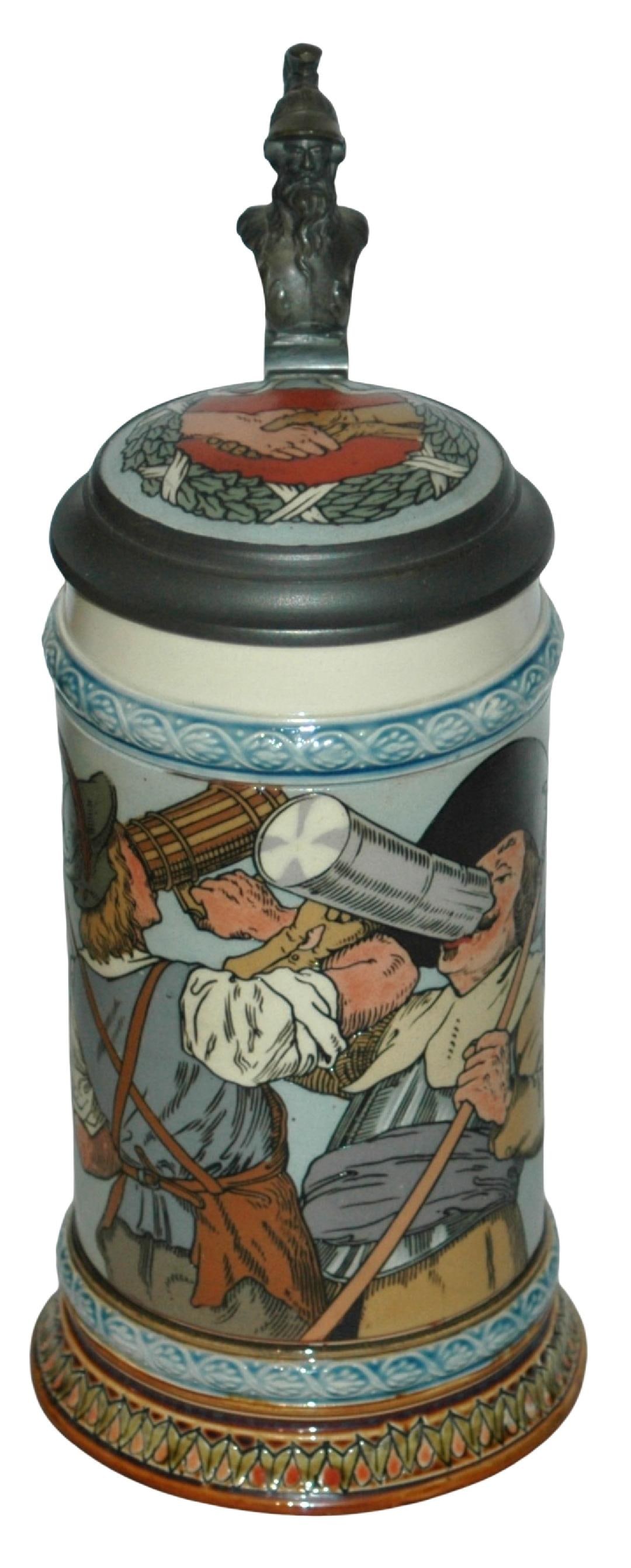 Mettlach Blacksmith & Landsknecht Stein (1 of 5)