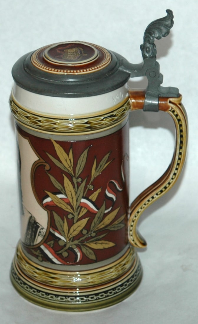 Mettlach Kaiser III Stein - 4