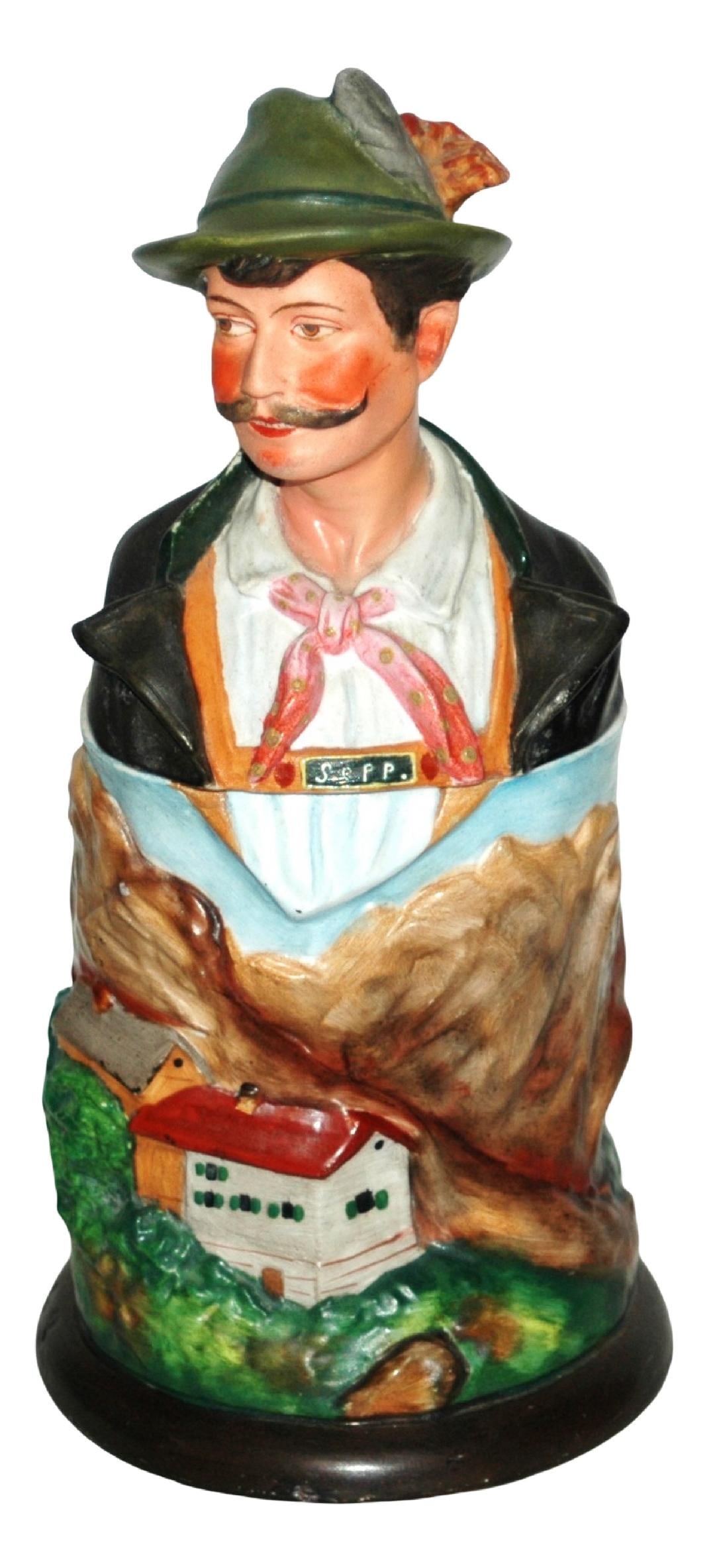 Alpine Climber Porcelain Character Stein (1 of 4)