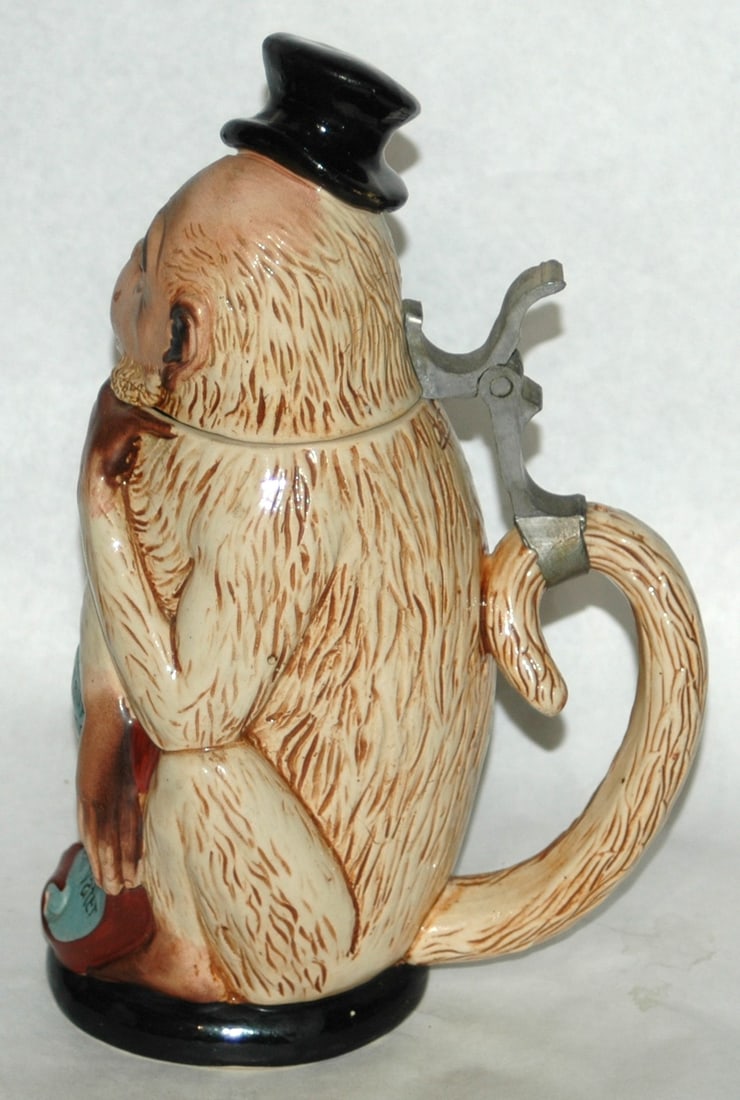 Monkey w Top Hat & Verse Character Stein - 4