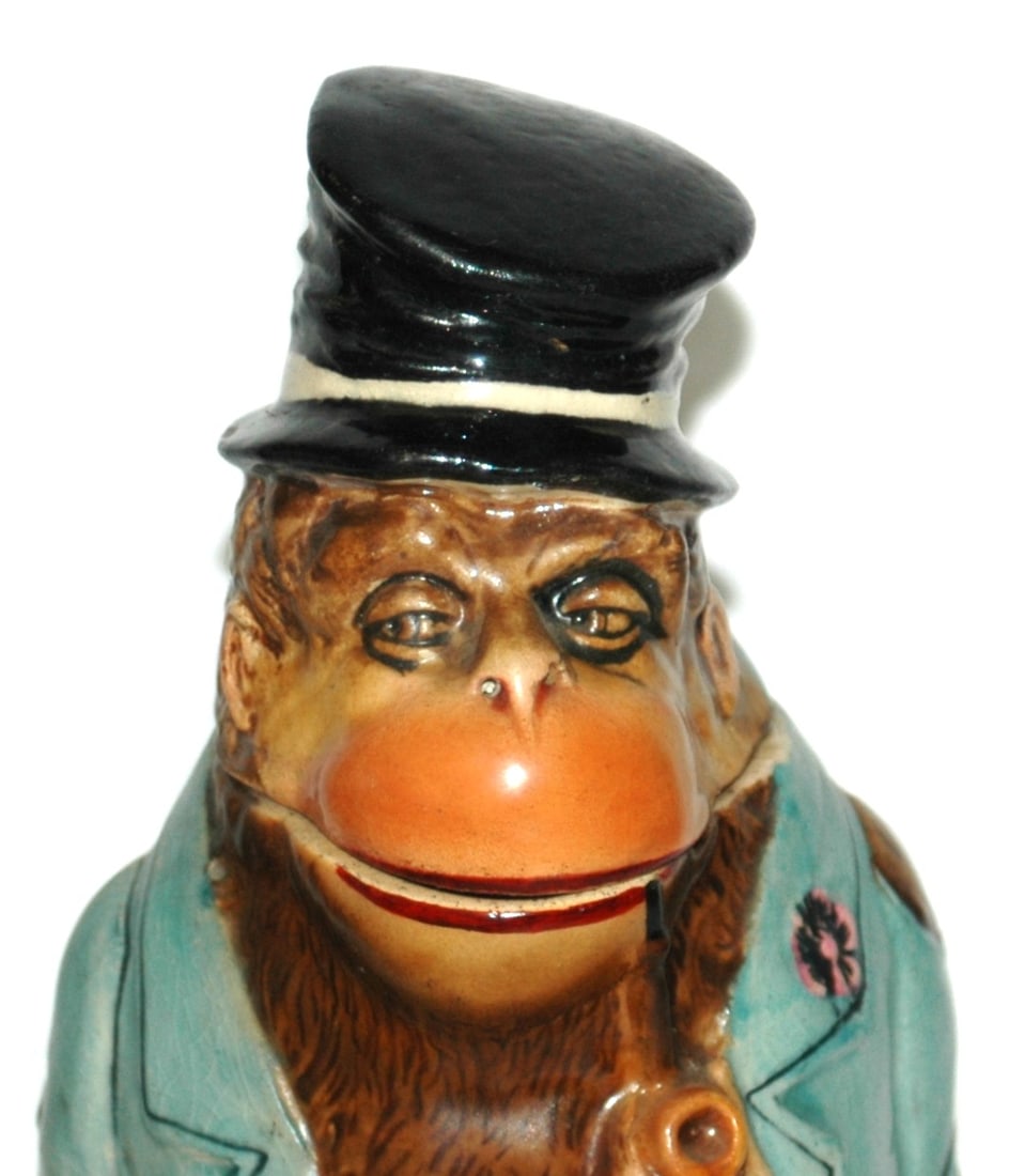 Monkey w Top Hat & Pipe Germsheid Character Stein - 2