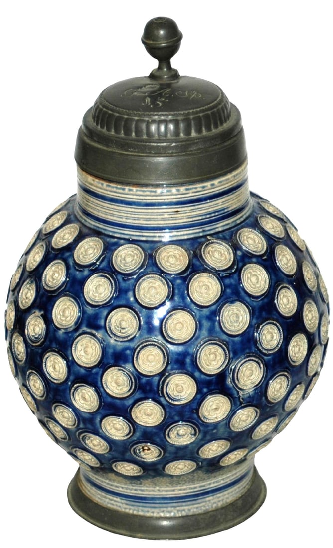 2L Westerwald Rosette Design Stein c. 1700 (1 of 6)