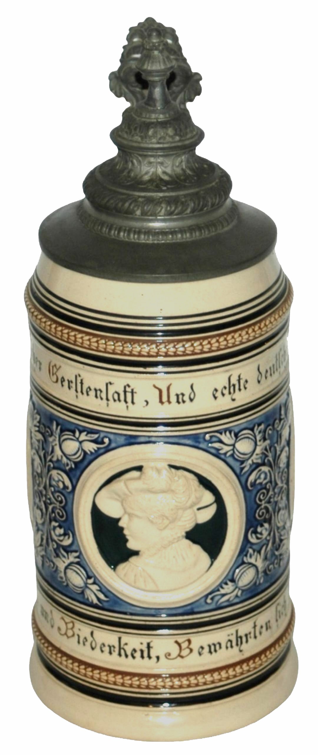 1L Three Portraits Relief Stein w Fancy Lid (1 of 4)