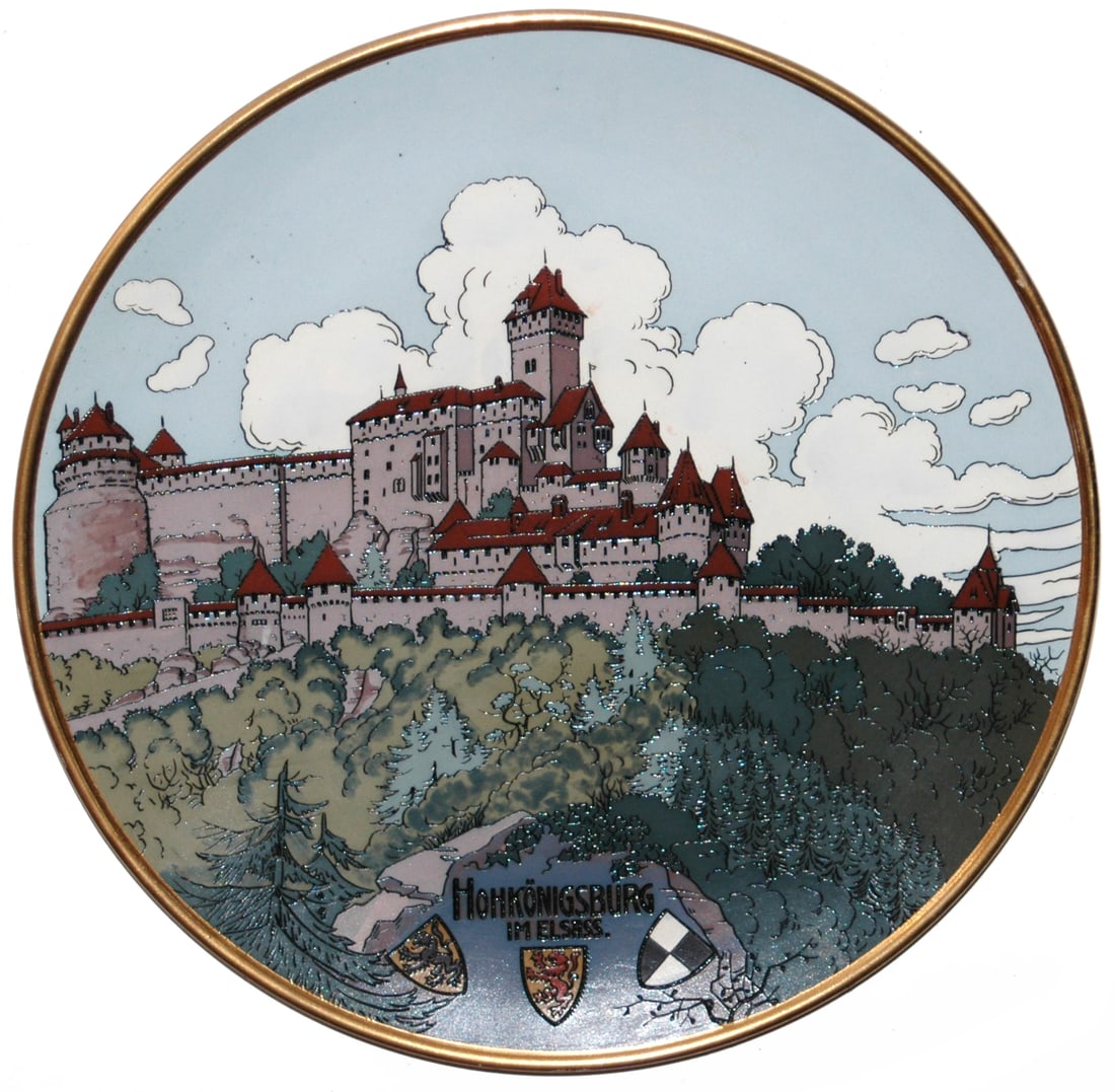 Mettlach Hohkonigsburg Castle 17" Plaque (1 of 1)