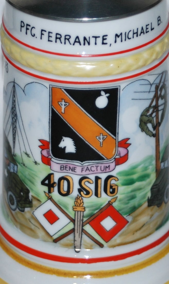 US Cold War Regimental Sig Unit Stein - 2