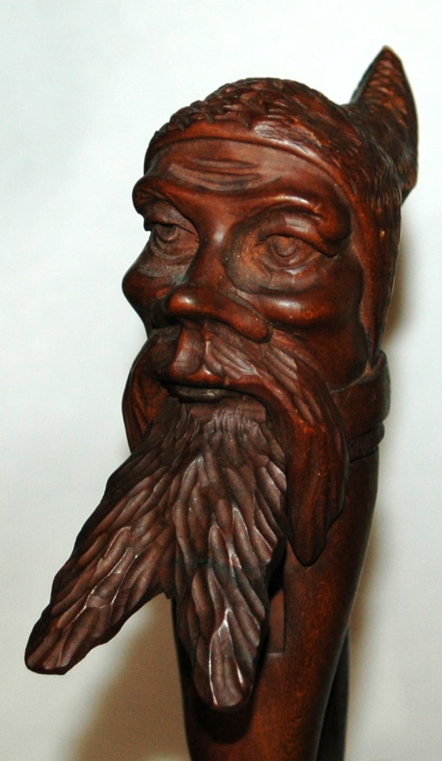 Black Forest Carved Bearded Dwarf Nutcracker - 3