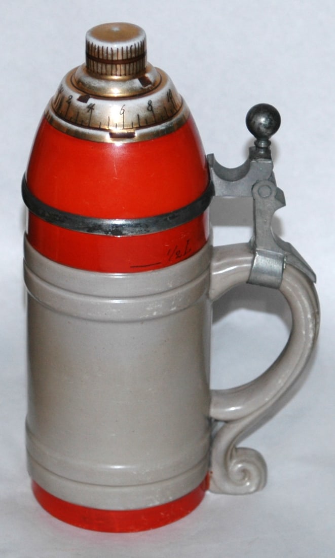 Artillery Shell Character Stein w Litho - 3