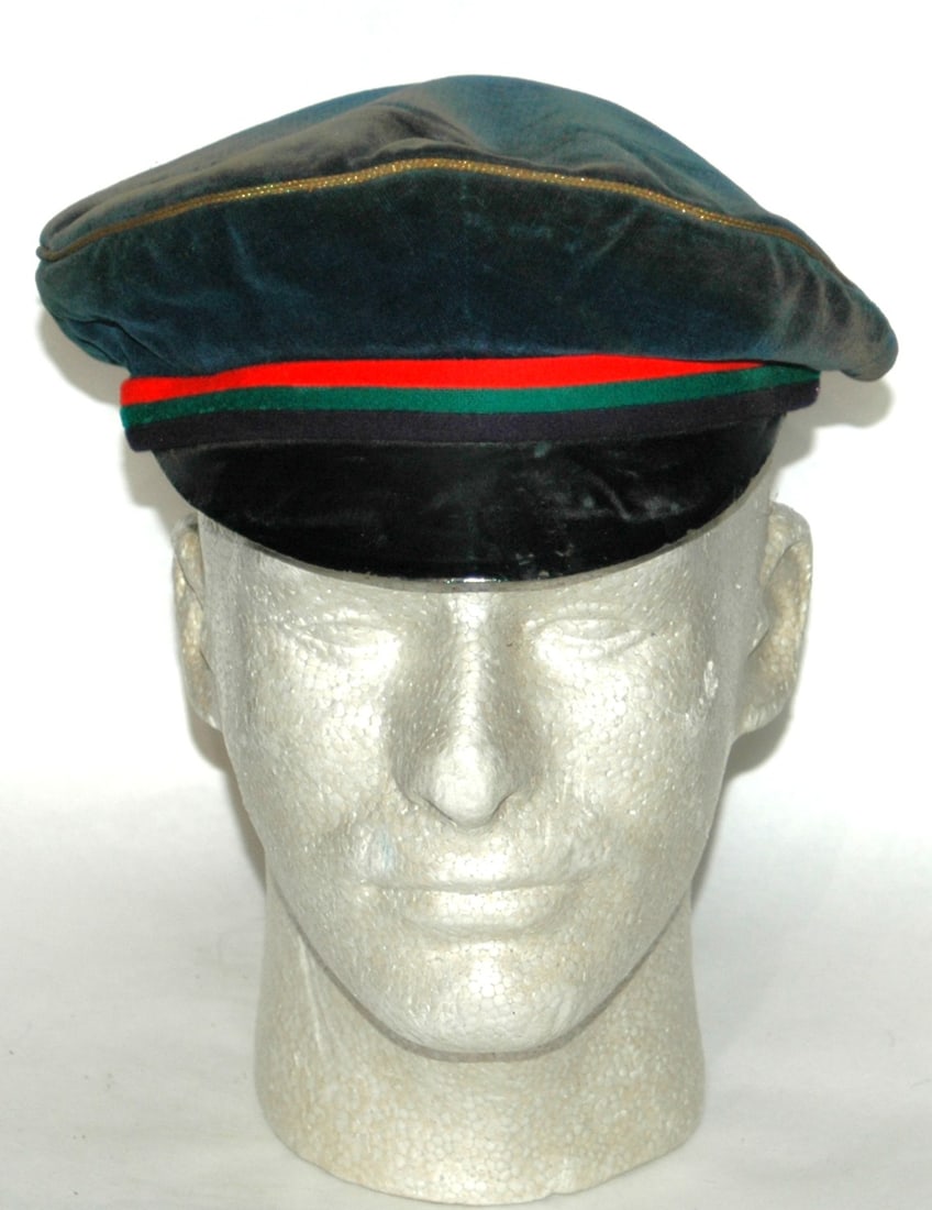 Dueling Fraternal Student Dark Green & Black Hat: German Dueling Fraternal Student Hat. Dark green and black.