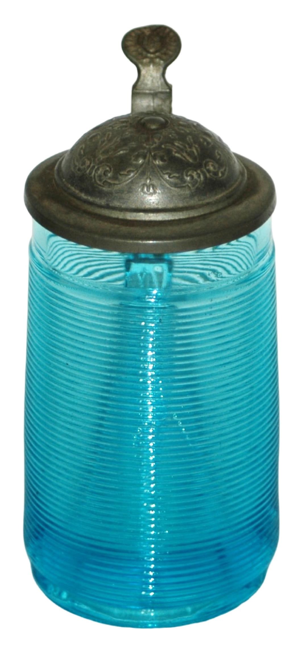 1/8L Threaded Blue Glass Stein (1 of 2)