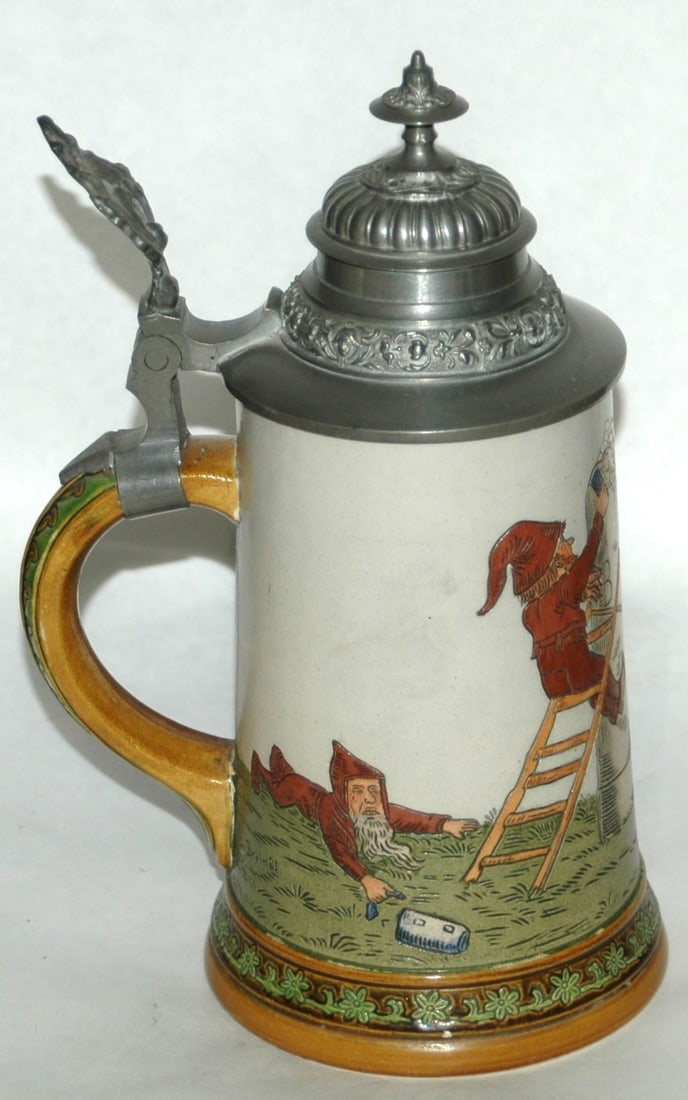 HR Dwarf on Ladder w Large Stein - 3