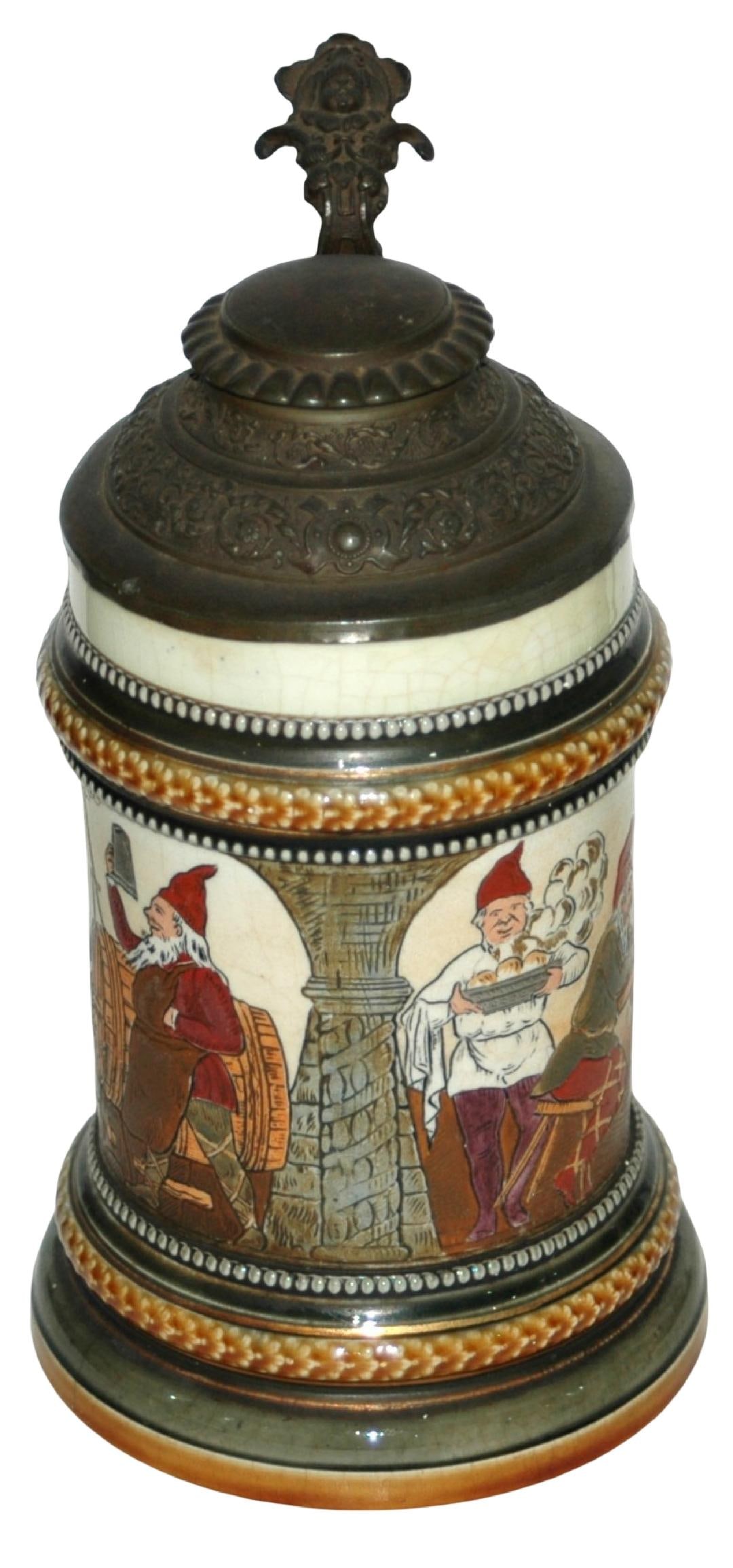 Rorstrand Swedish Drinking Bearded Men Stein (1 of 4)