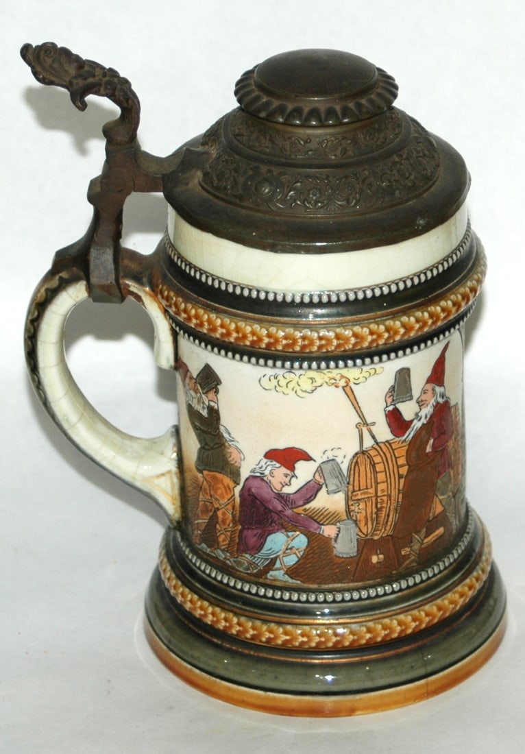 Rorstrand Swedish Drinking Bearded Men Stein - 3
