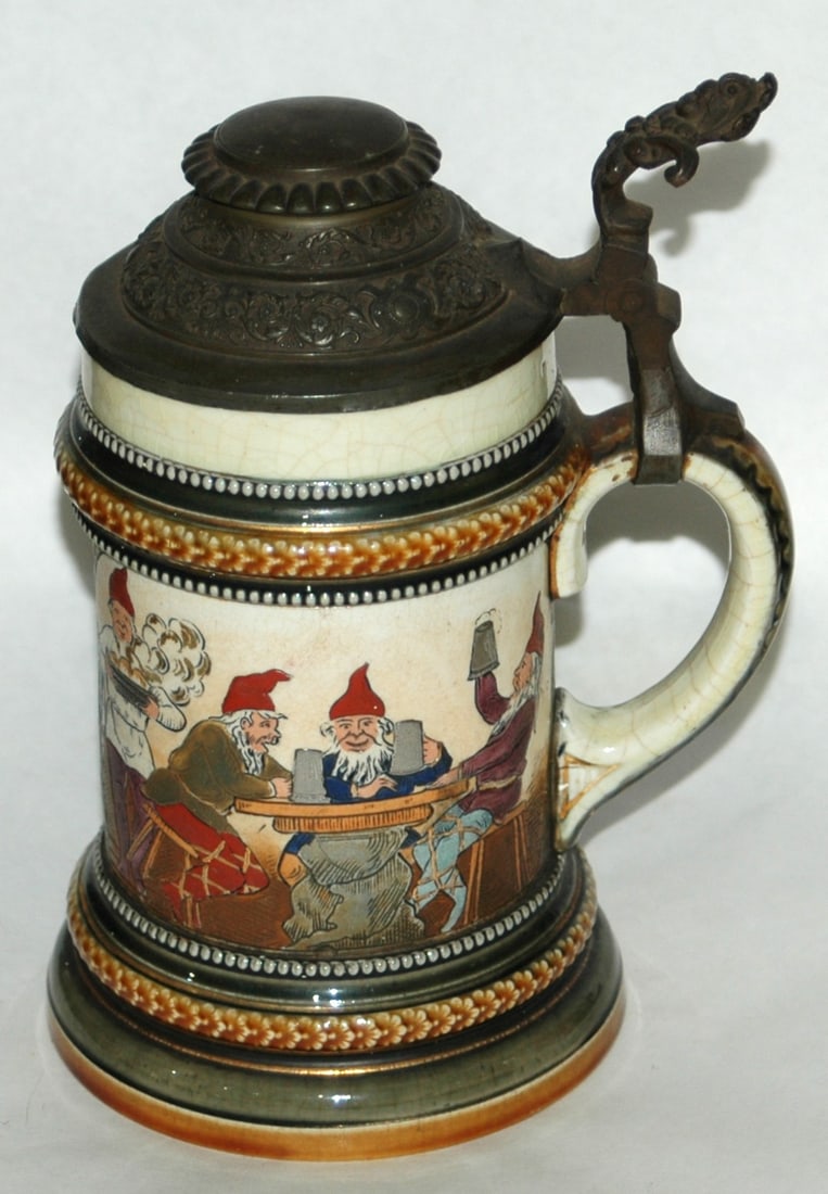 Rorstrand Swedish Drinking Bearded Men Stein - 4
