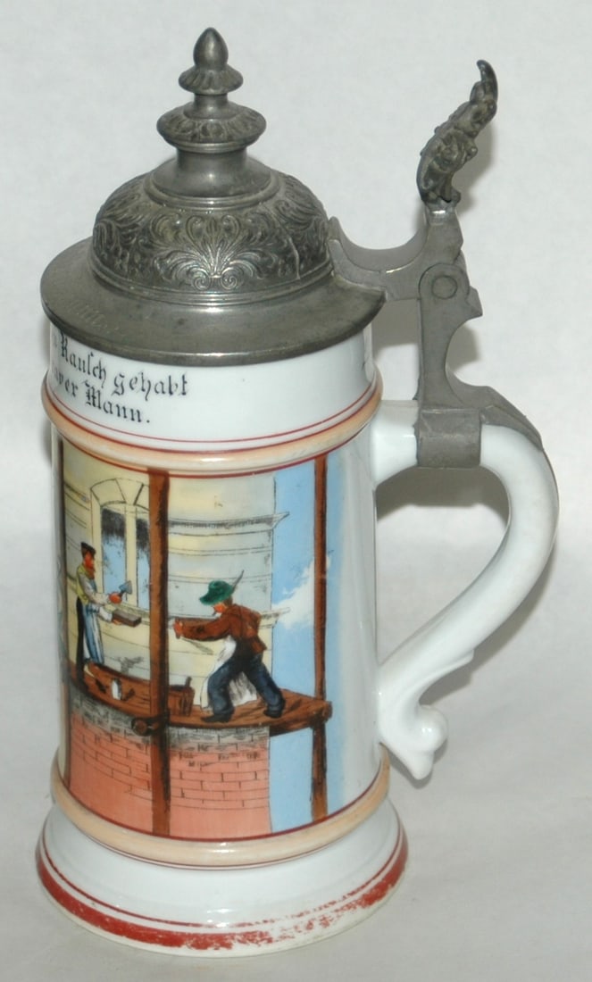 Occupational Mason Brick Layer Porcelain Stein - 3