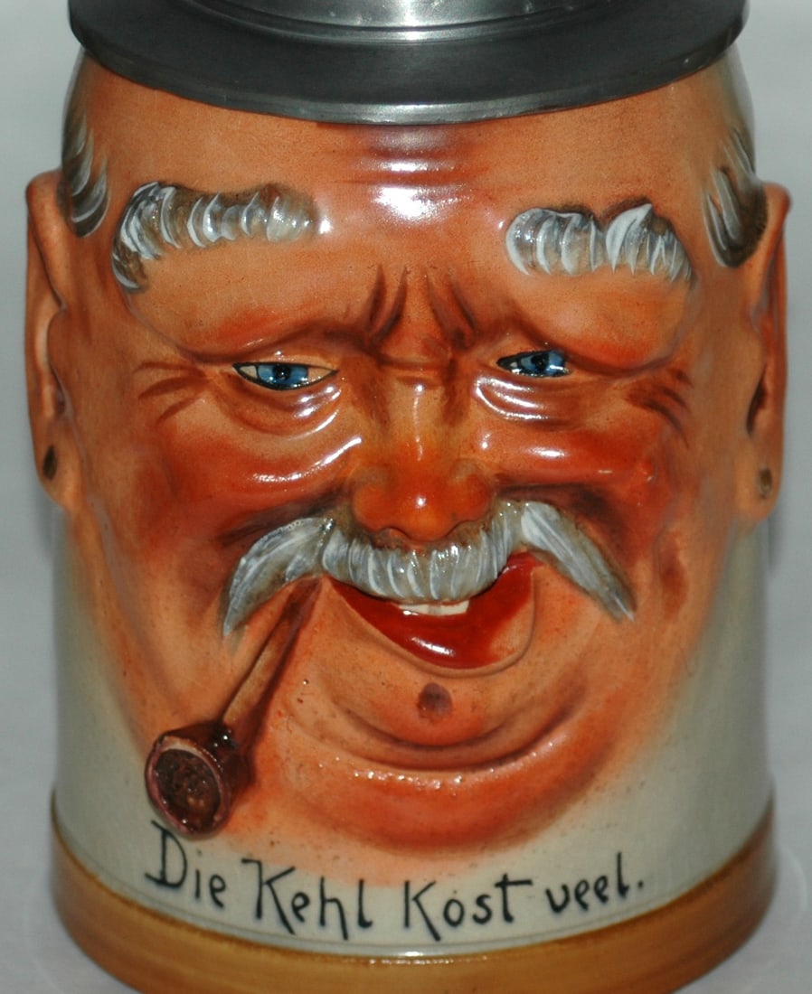 Man Smokes a Pipe Characetr Stein - 2