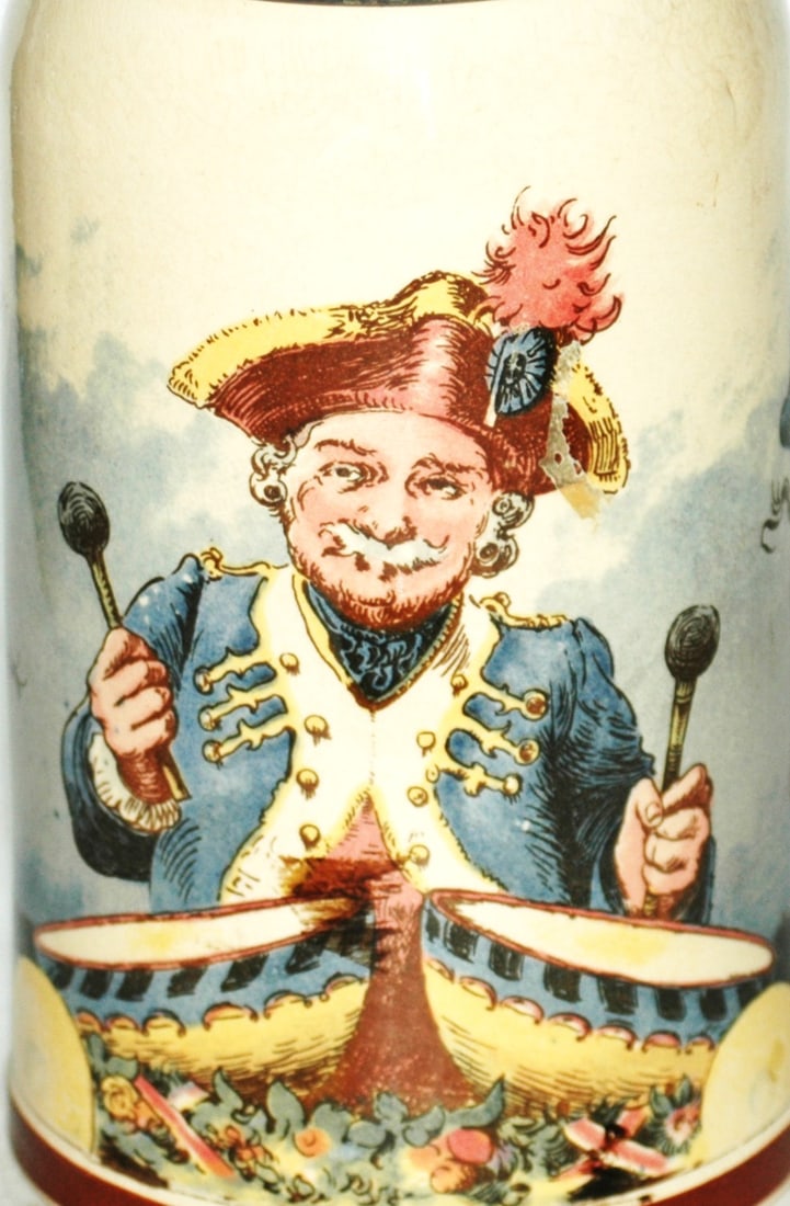 Mettlach Soldier Playing Instruments Schlitt Stein - 2