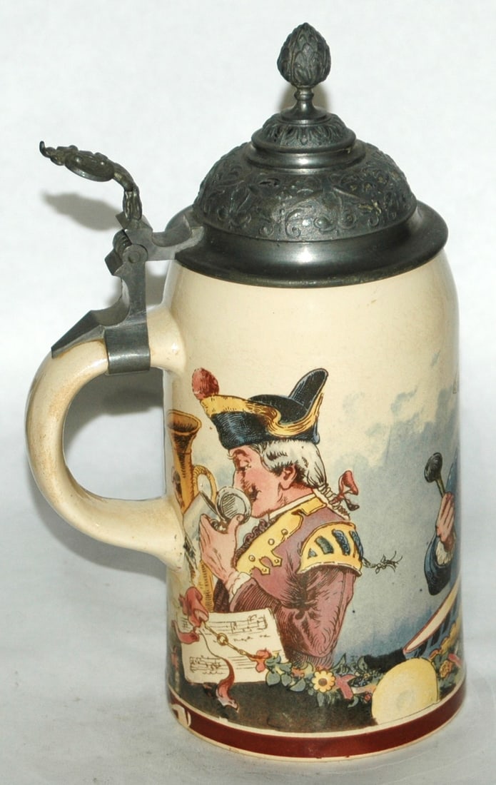 Mettlach Soldier Playing Instruments Schlitt Stein - 3