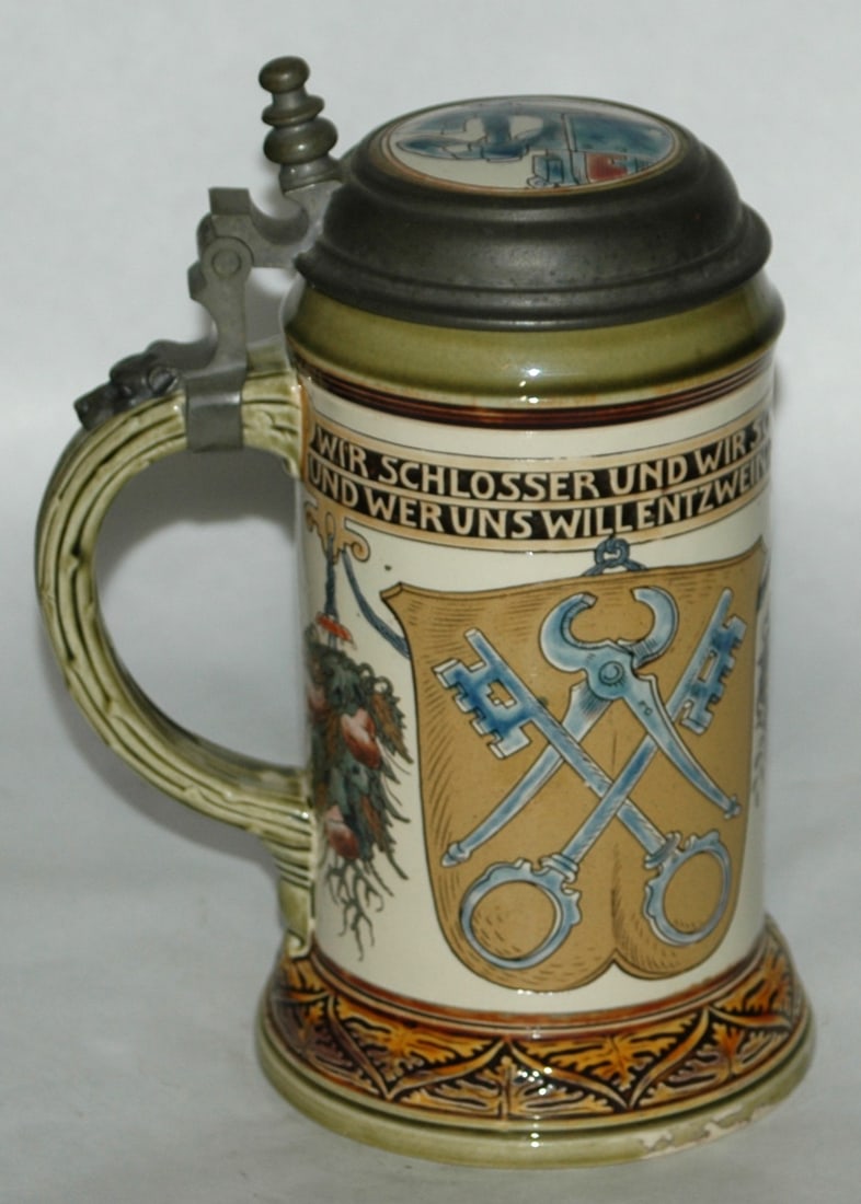 Uncommon Mettlach Blacksmith Occupational Stein - 3