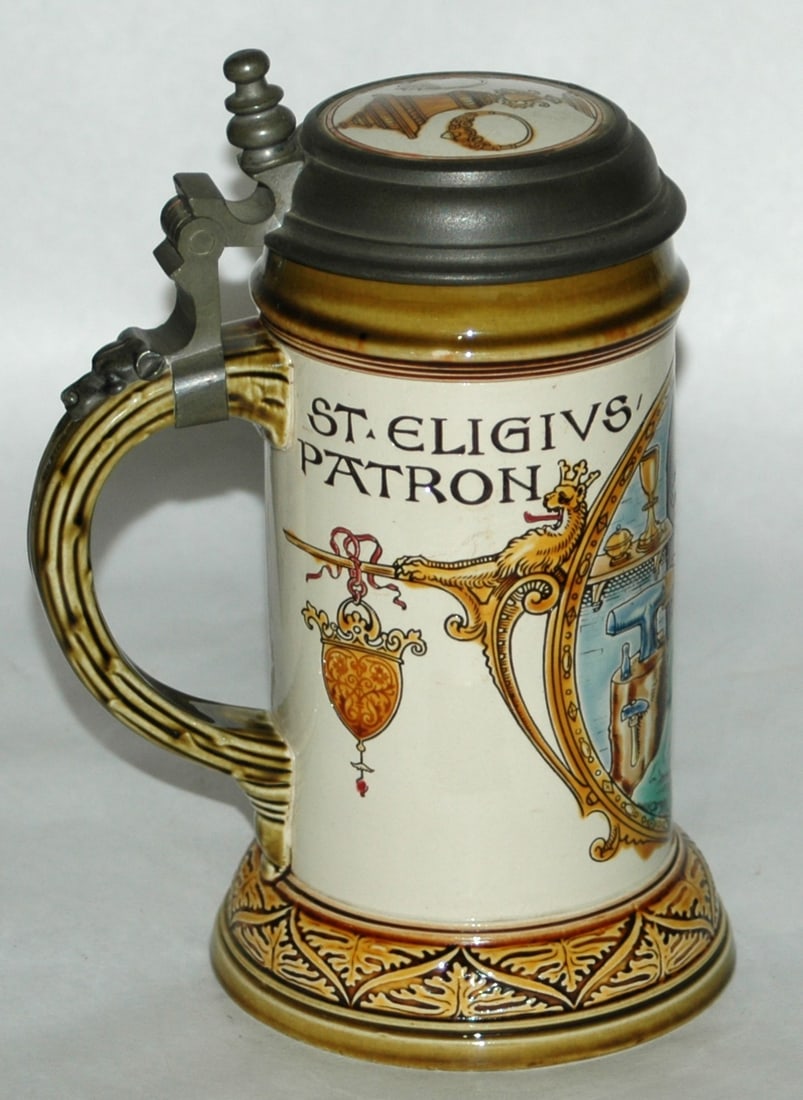 Mettlach Goldsmith Occupational Stein - 3