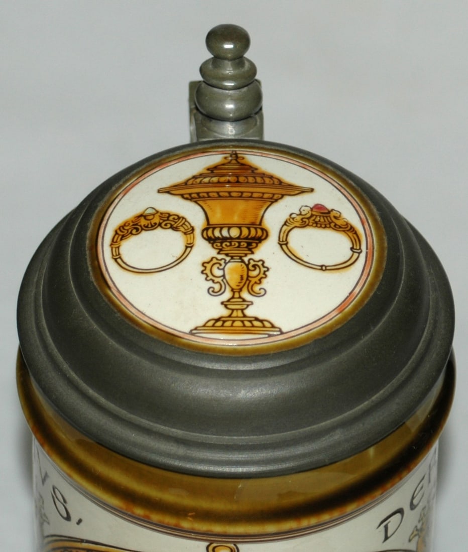 Mettlach Goldsmith Occupational Stein - 5