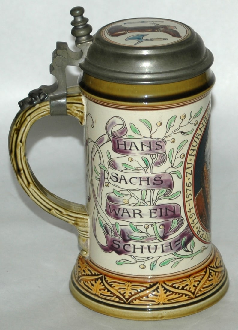 Mettlach Shoemaker Occupational Stein - 3