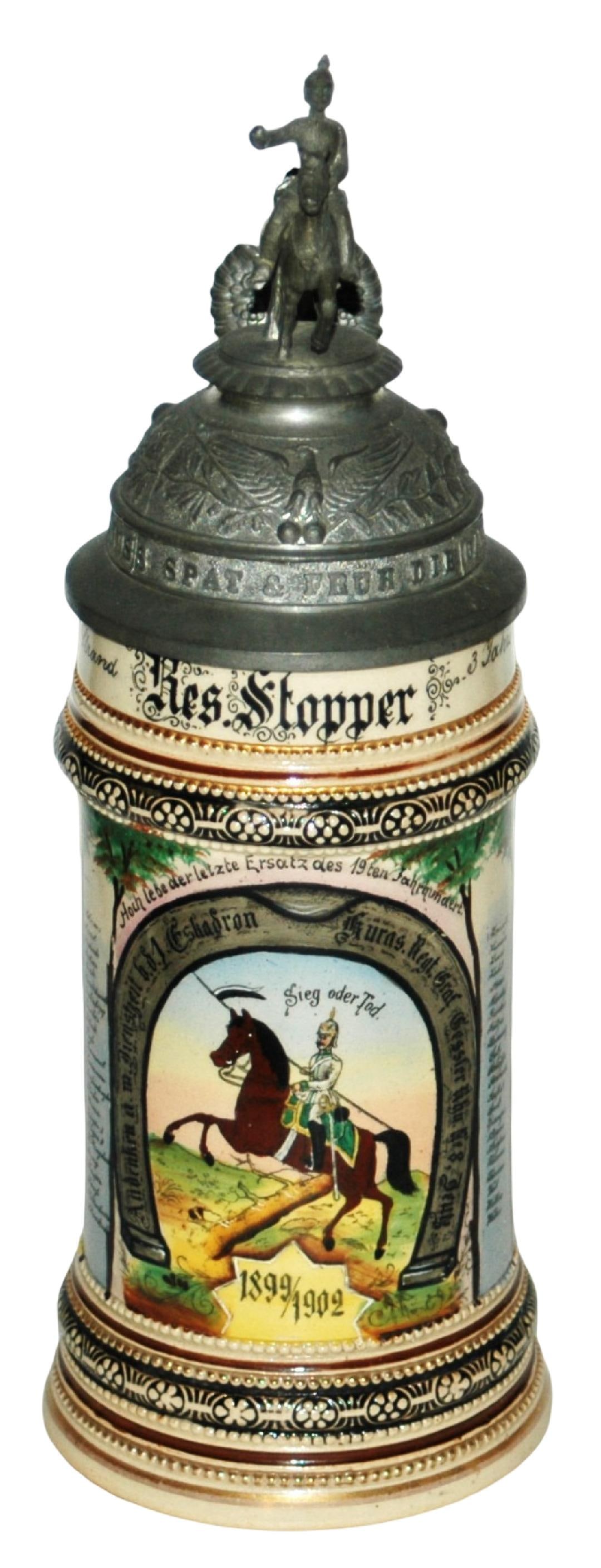 Regimental Horse & Rider Scene Rhn No 8 Stein (1 of 4)
