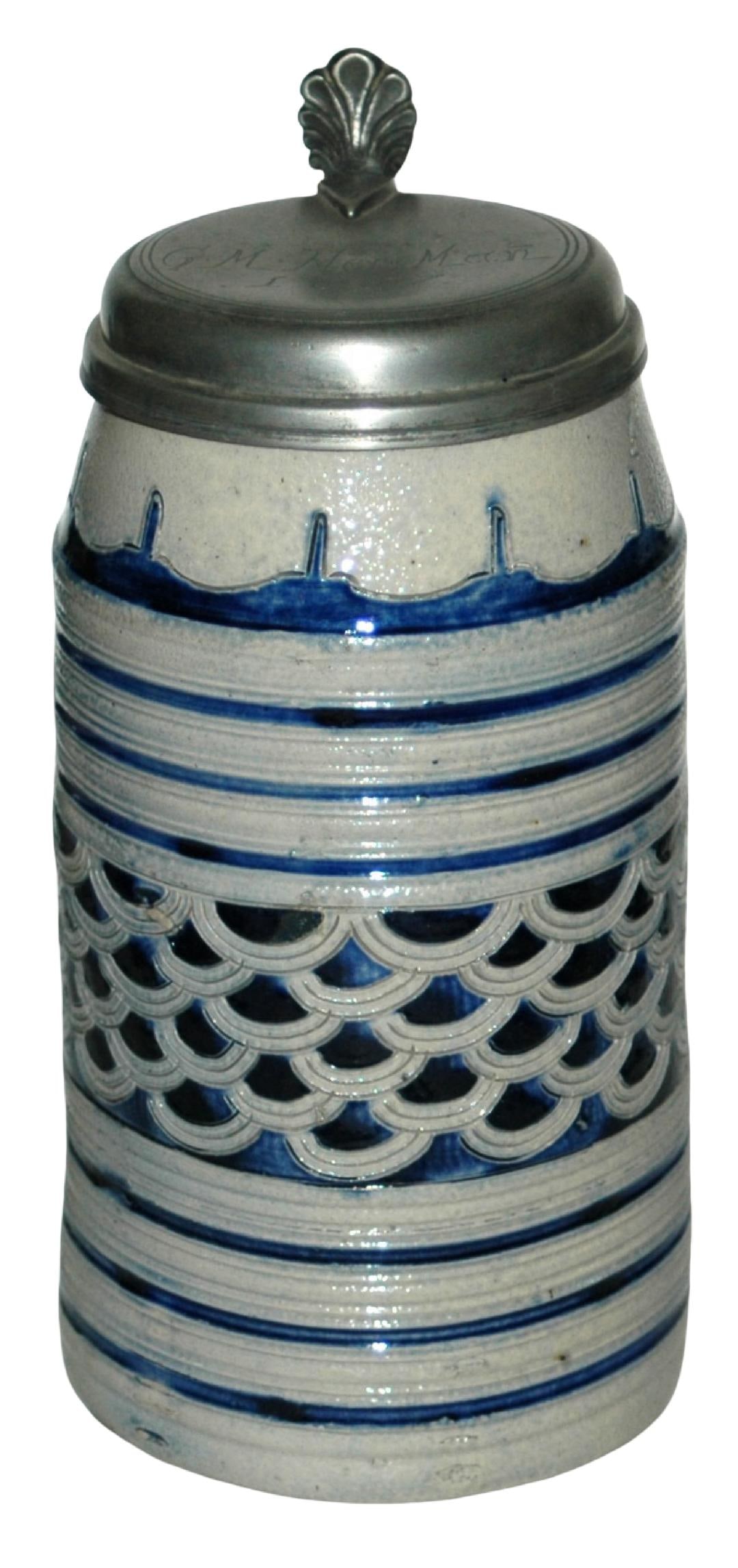 1L Westerwald Stein dated 1807 Fish Scale Design (1 of 4)